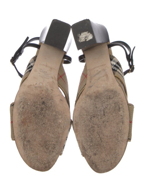 Burberry Nova Check Pattern Canvas Sandals
