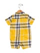 Burberry Infant Boys' Checkprint Short Sleeve One Piece
