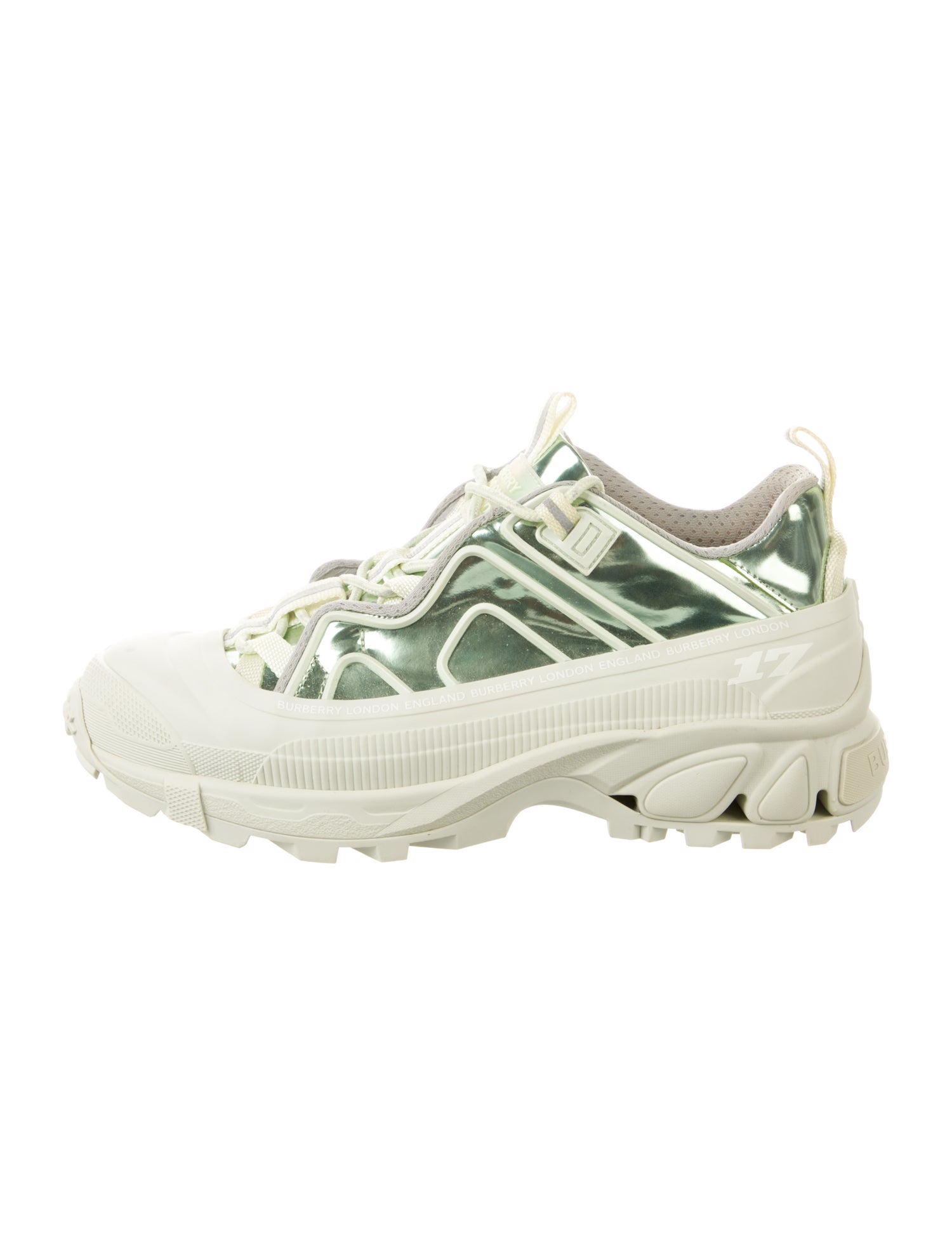 Burberry House Check Pattern Leather Sneakers