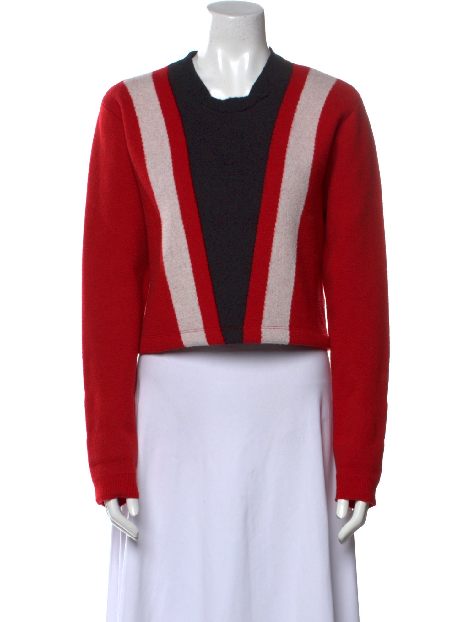 Burberry Prorsum Striped Crew Neck Sweater