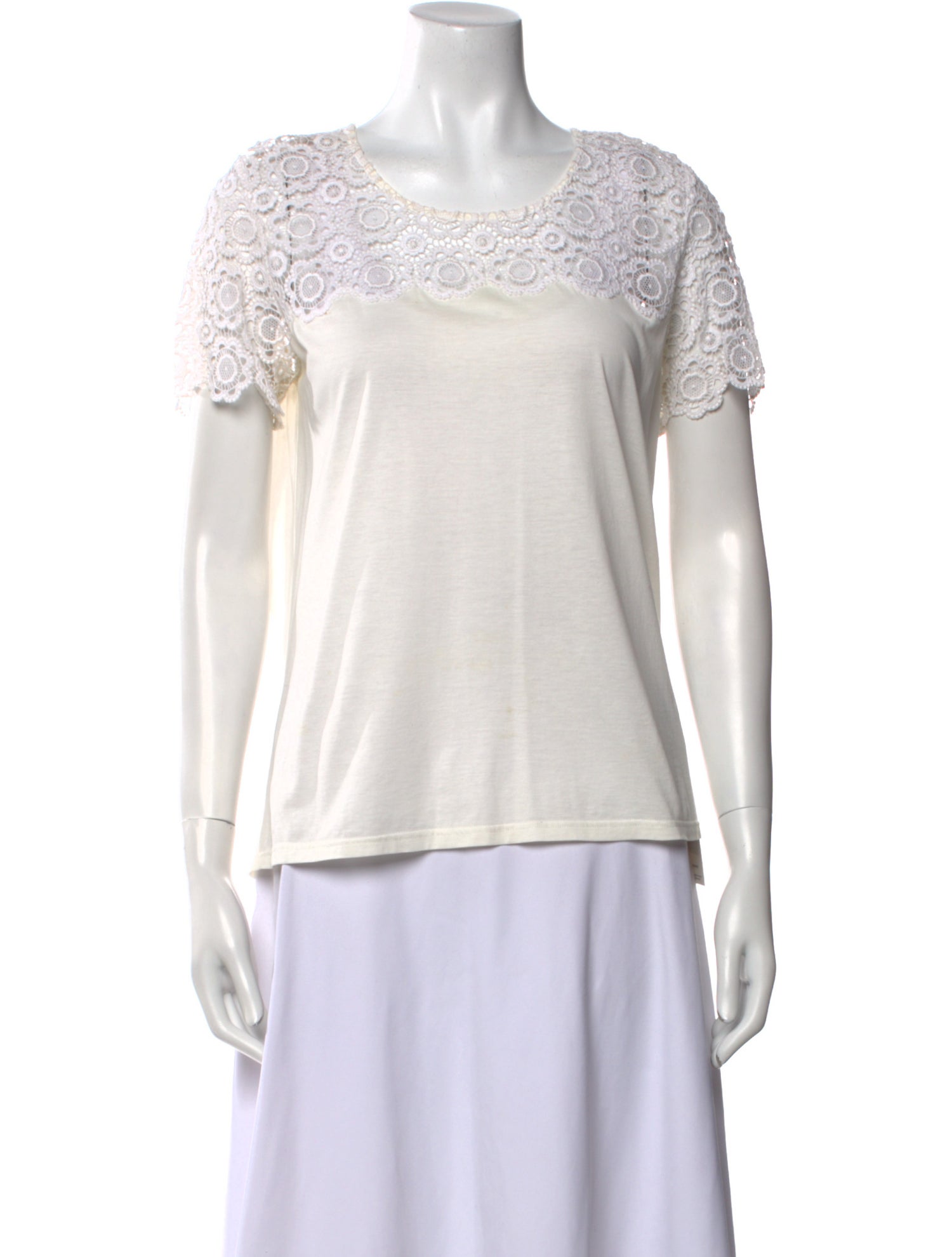 Burberry Scoop Neck Short Sleeve T-Shirt