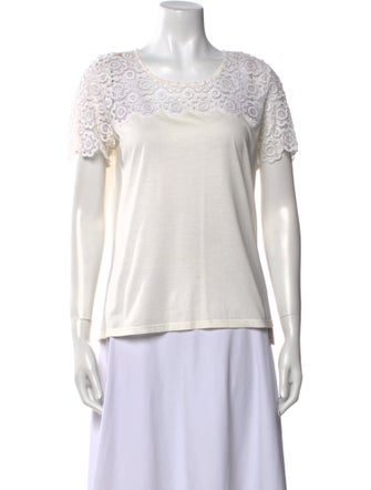 Burberry Scoop Neck Short Sleeve T-Shirt