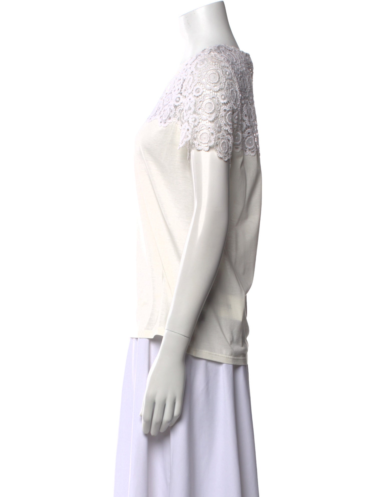 Burberry Scoop Neck Short Sleeve T-Shirt