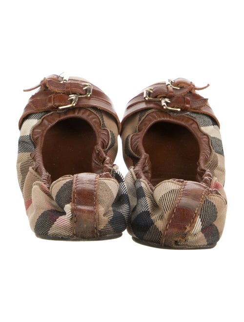 Burberry Nova Check Pattern Canvas Ballet Flats