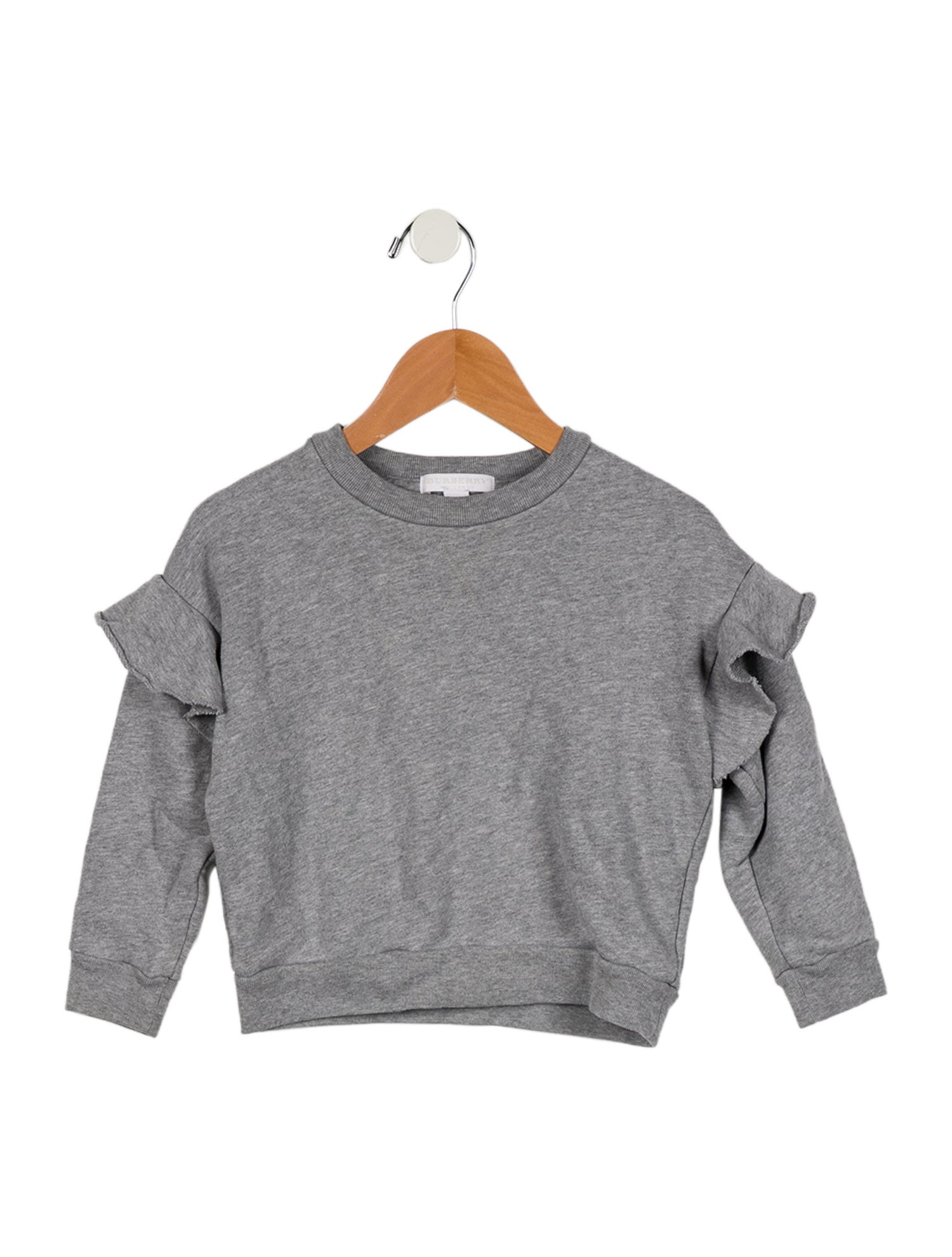 Burberry Toddler Girls' Solid Crew Neck Sweatshirt