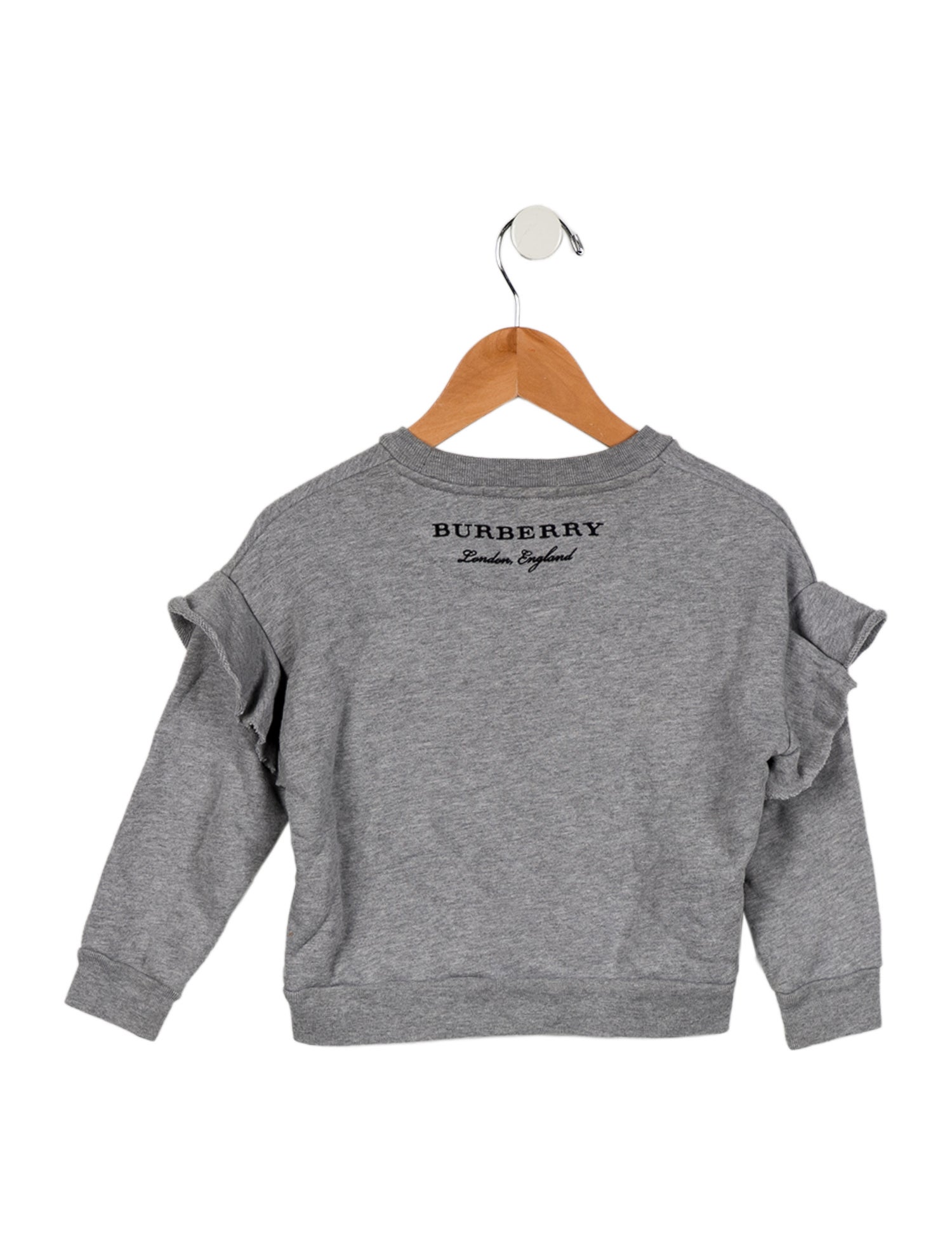 Burberry Toddler Girls' Solid Crew Neck Sweatshirt