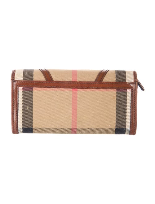 Burberry Canvas Plaid Print Wallet