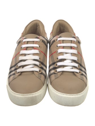 Burberry House Check Pattern Canvas Sneakers