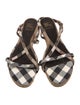 Burberry Nova Check Pattern Canvas Sandals