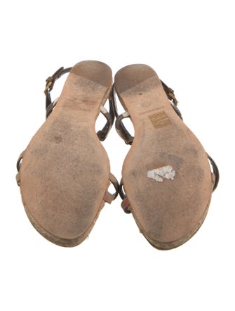 Burberry Nova Check Pattern Canvas Sandals