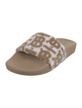 Burberry TB Monogram Terry Cloth Slides