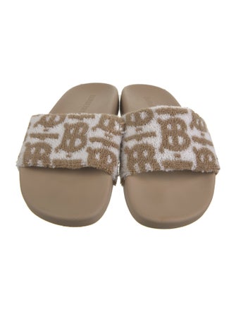 Burberry TB Monogram Terry Cloth Slides