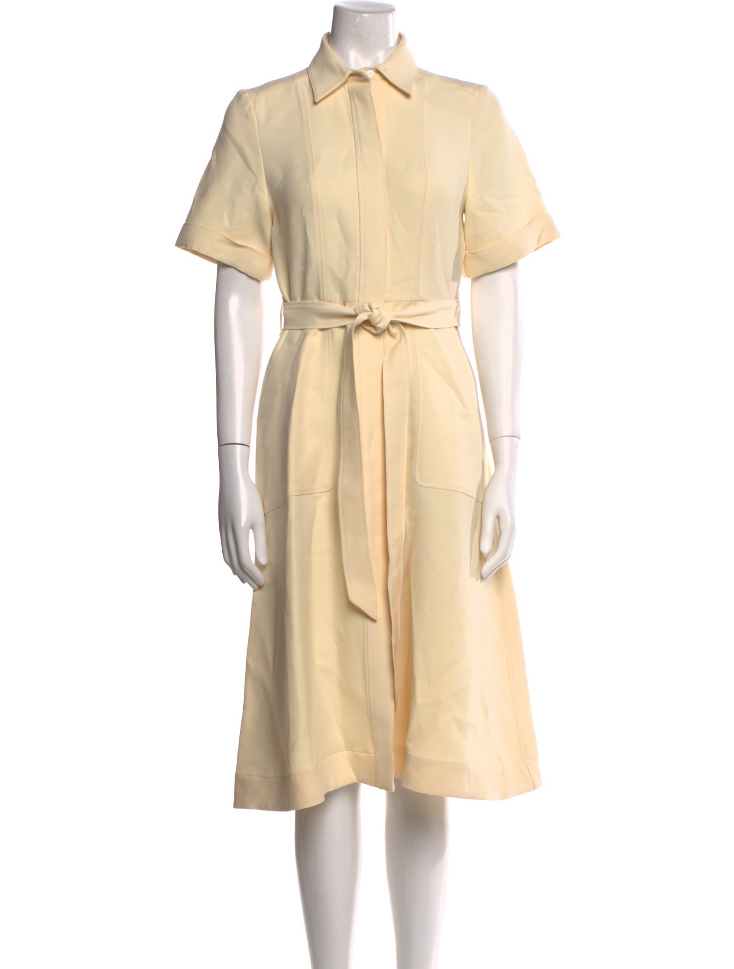 Burberry Wool Midi Length Dress