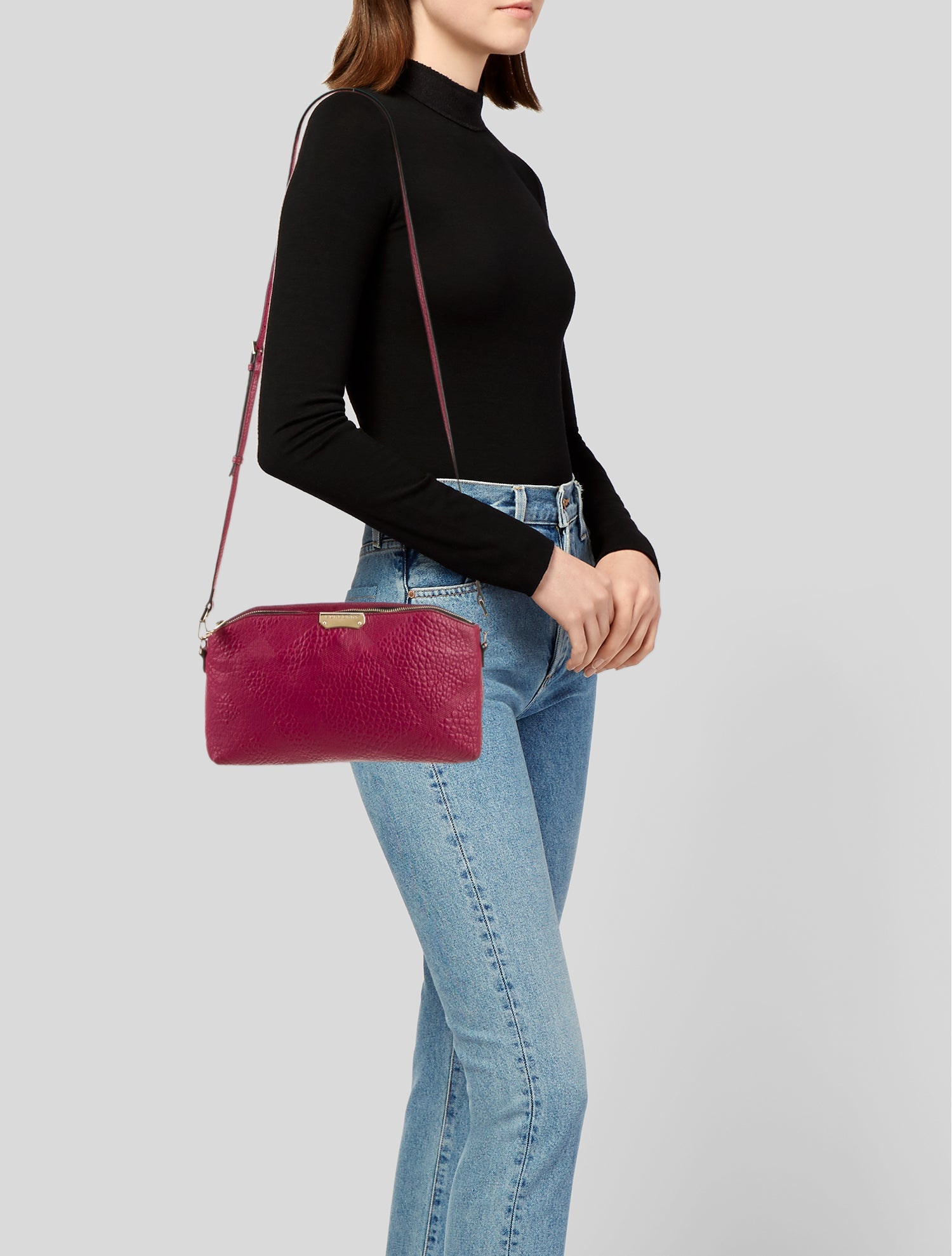 Burberry Grain Check Crossbody Bag