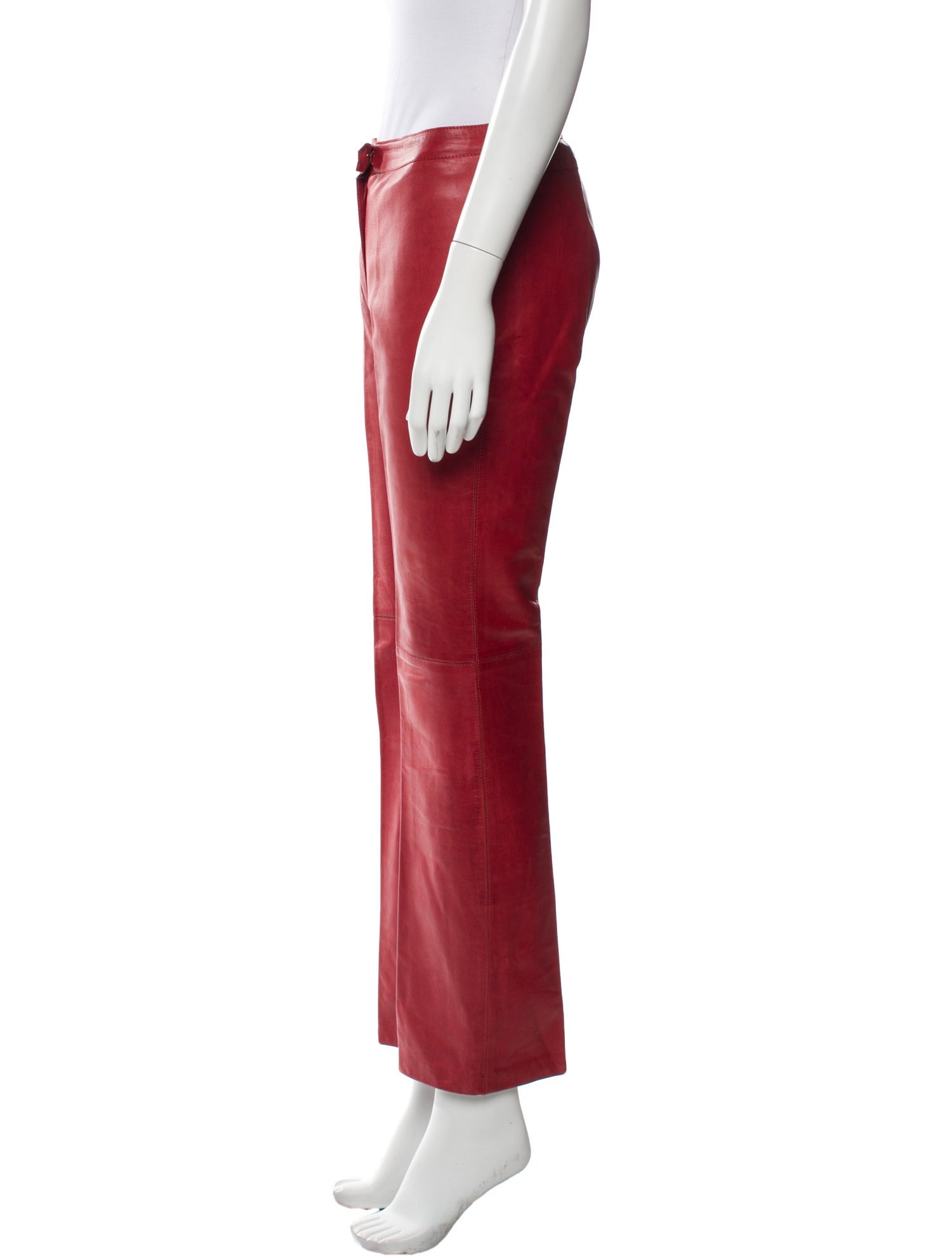 Burberry Leather Wide Leg Pants