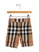 Burberry Toddler Boys' Checkprint Flat Front Shorts