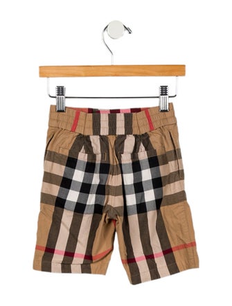 Burberry Toddler Boys' Checkprint Flat Front Shorts