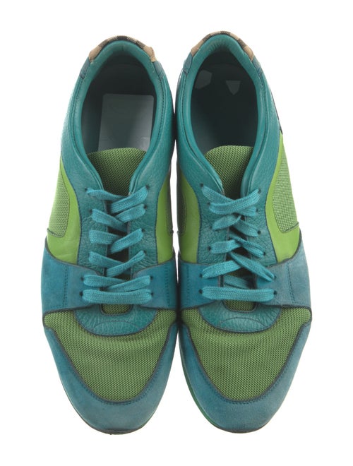 Burberry Suede Colorblock Pattern Sneakers