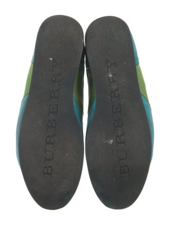 Burberry Suede Colorblock Pattern Sneakers