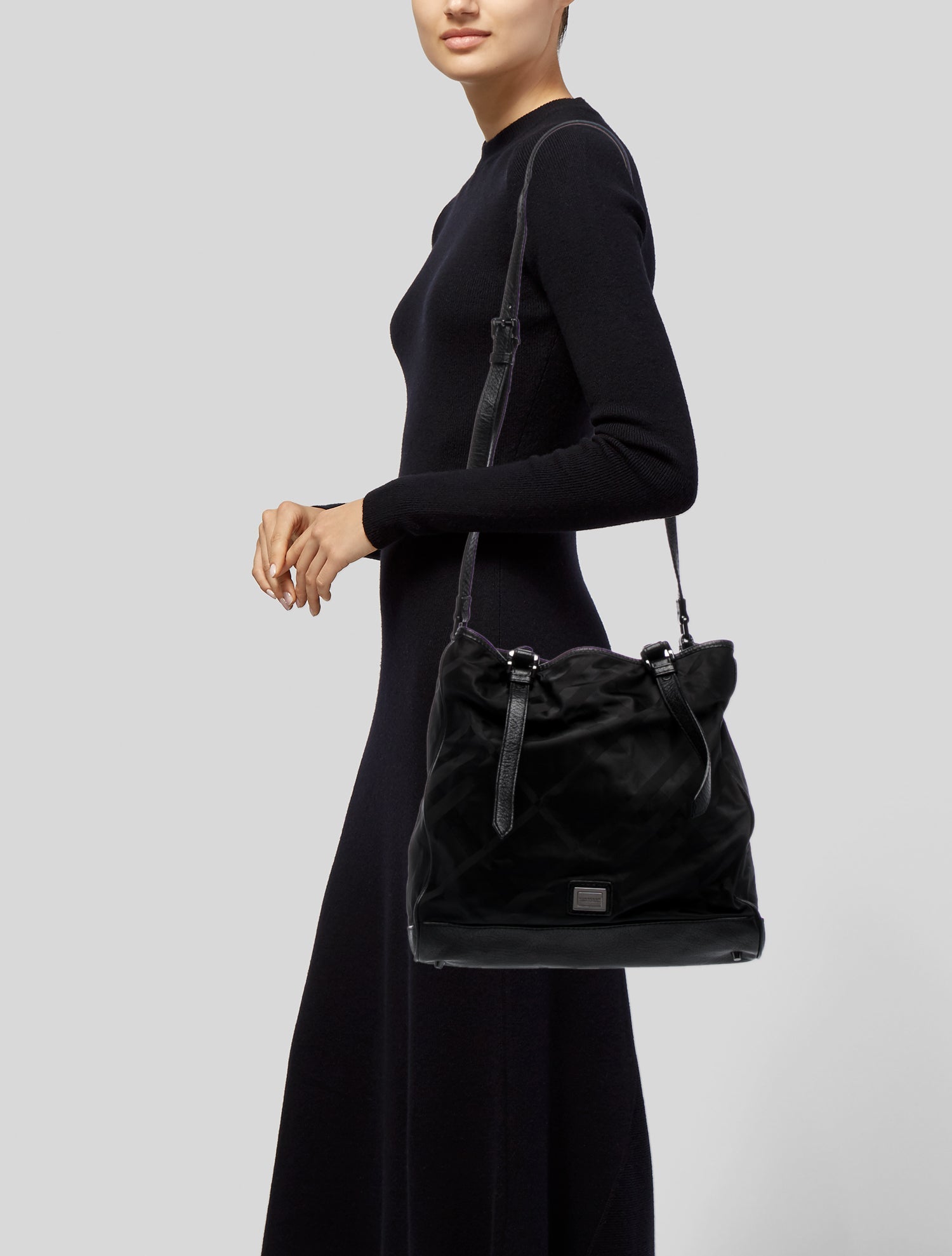 Burberry Exploded Check Bucket Bag Medium