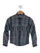 Burberry Boys' Plaid Pattern Long Sleeve Button Up Shirt