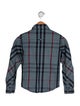 Burberry Boys' Plaid Pattern Long Sleeve Button Up Shirt