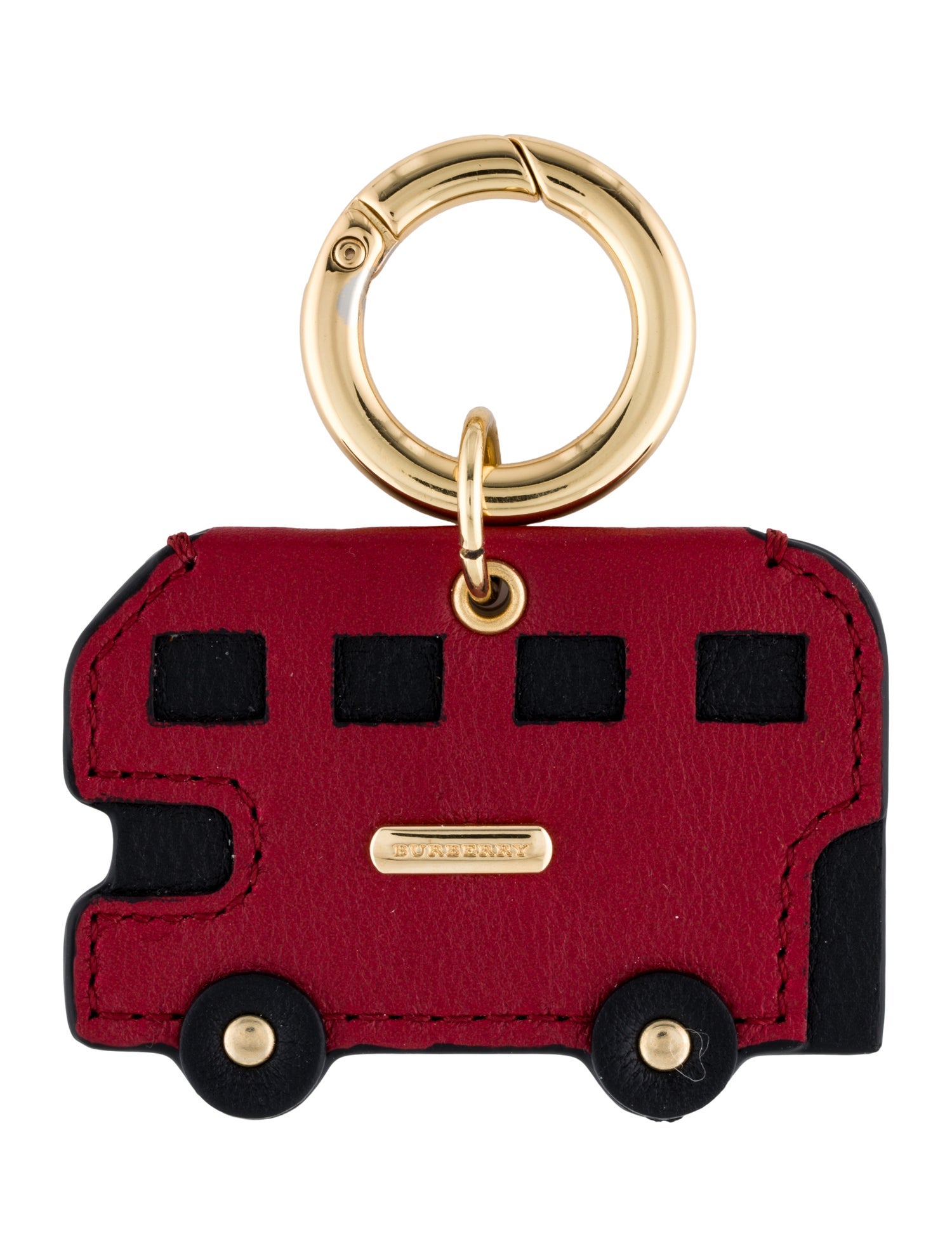 Burberry Red Leather Keychain