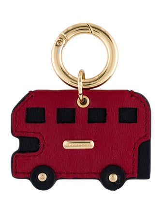 Burberry Red Leather Keychain