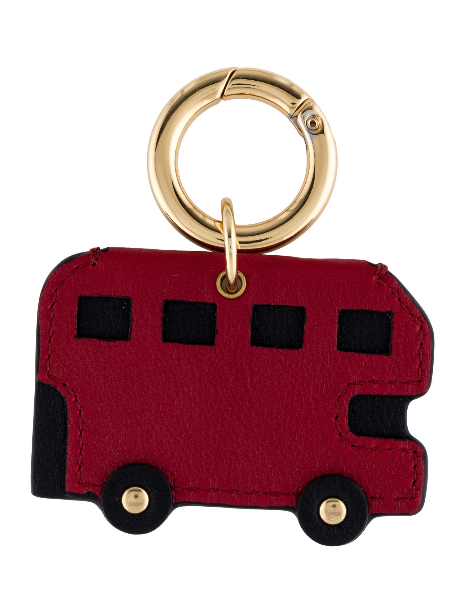 Burberry Red Leather Keychain