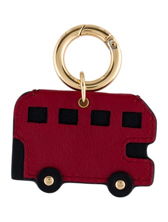Burberry Red Leather Keychain
