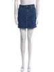 Burberry Blue Denim Skirt With Bambi Patch Pocket Mini Skirt