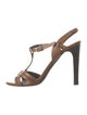 Burberry Leather T-Strap Sandals