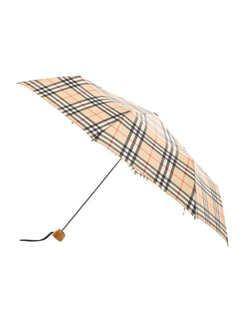 Burberry's Neutral Pattern Printed Chek Umbrella
