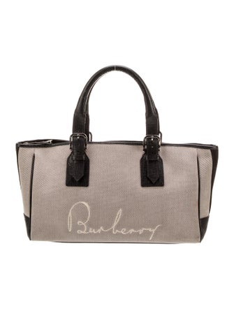 Burberry Canvas Top Handle Bag