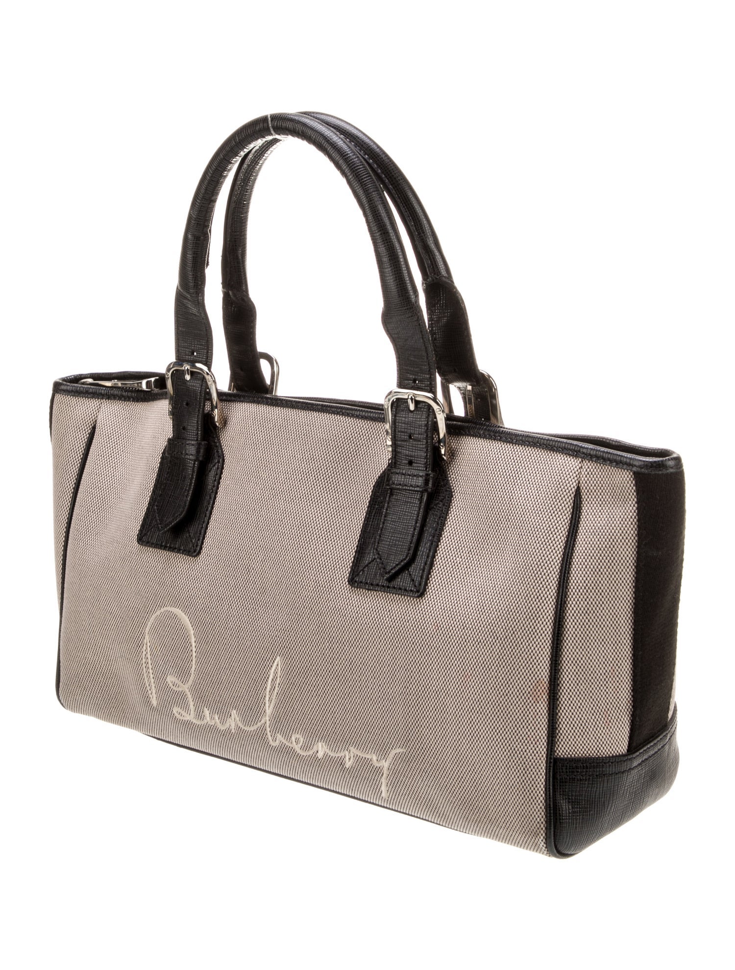 Burberry Canvas Top Handle Bag