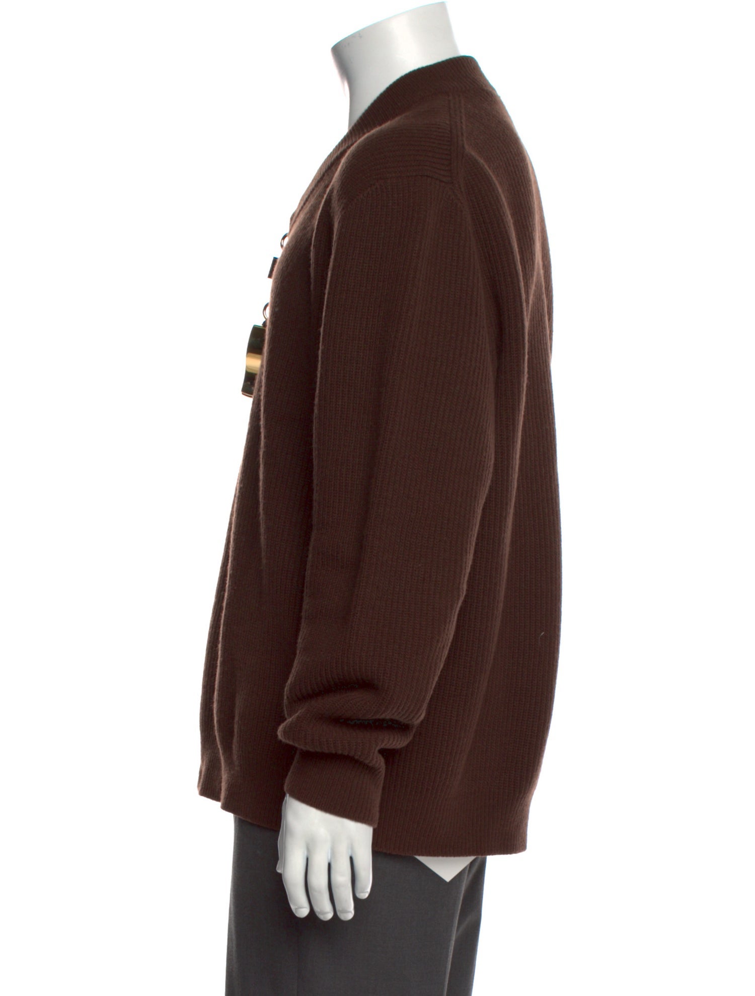 Burberry Wool V-Neck Polo Sweater