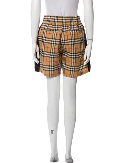 Burberry Plaid Print Flat Front Shorts