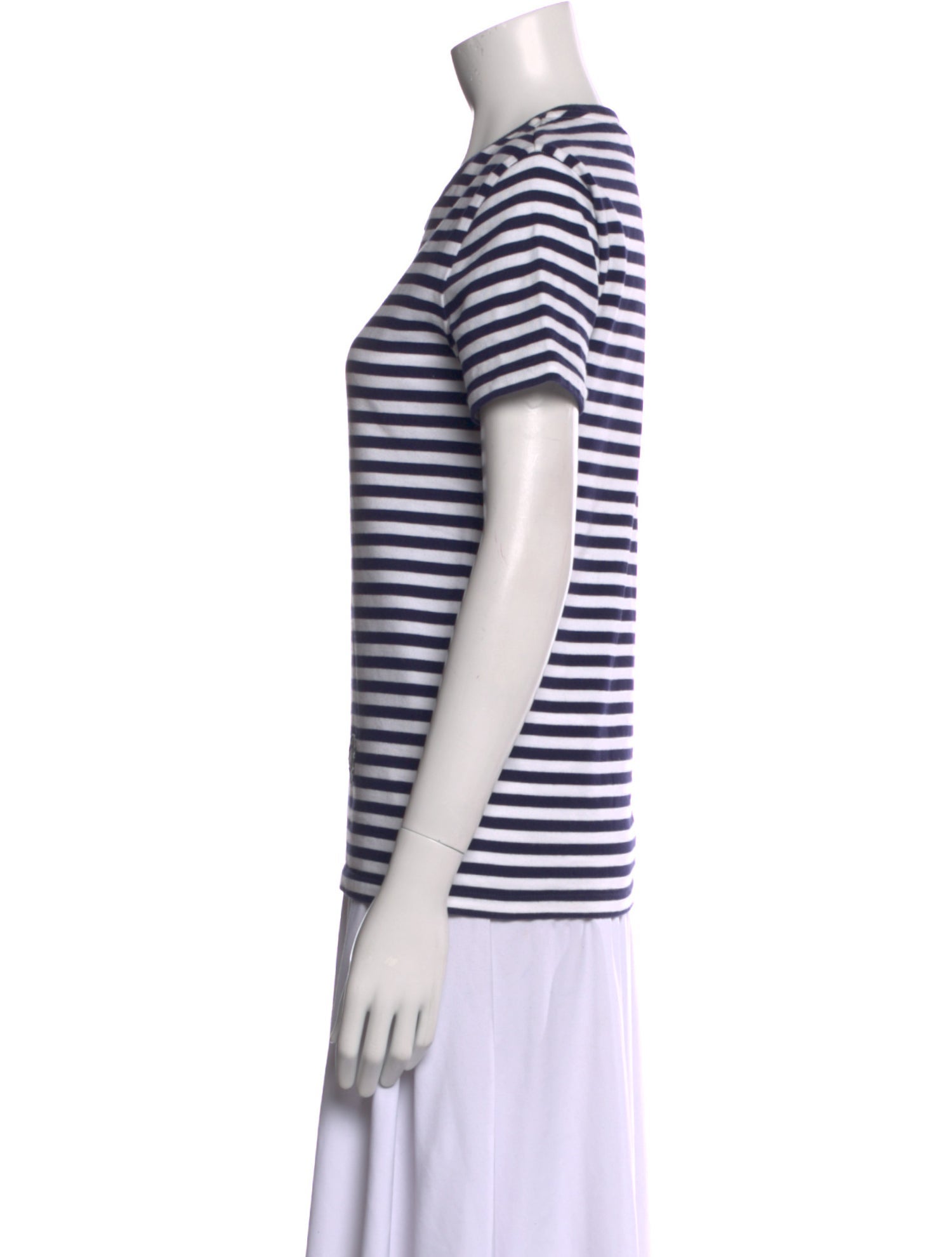 Burberry Striped Crew Neck T-Shirt
