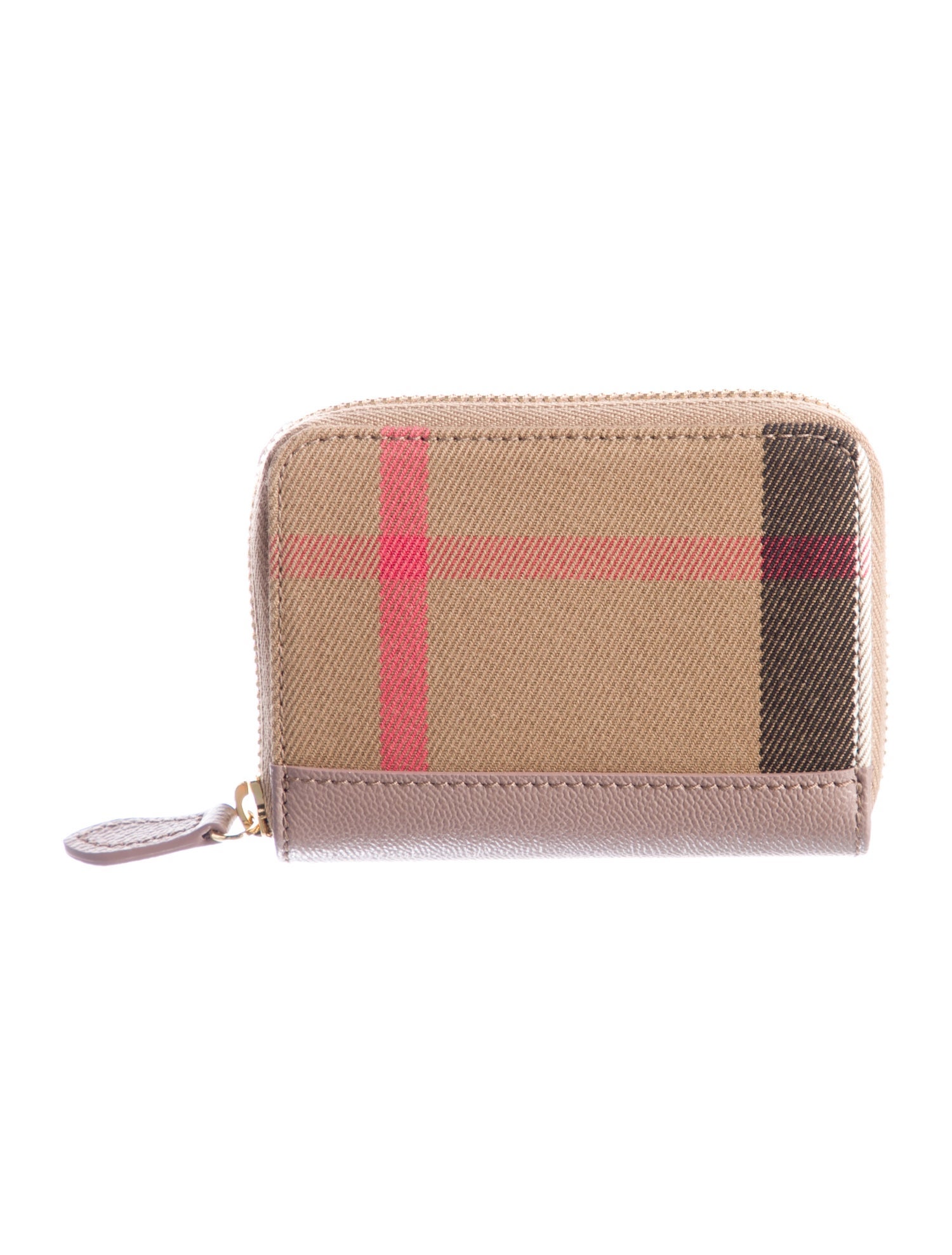 Burberry Canvas Plaid Print Wallet w/ Tags