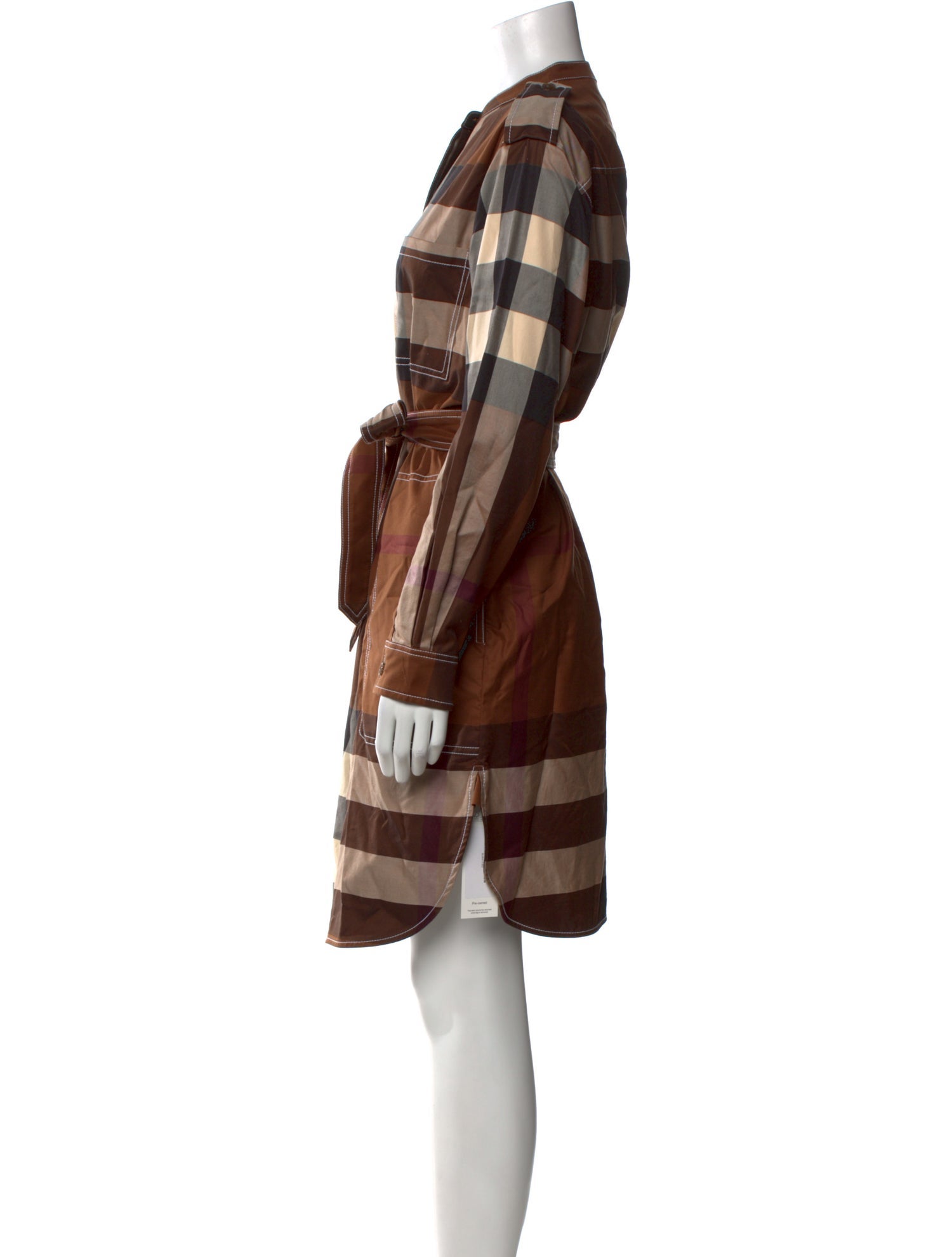 Burberry Plaid Print Knee-Length Dress