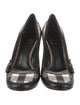 Burberry House Check Pattern Leather Pumps