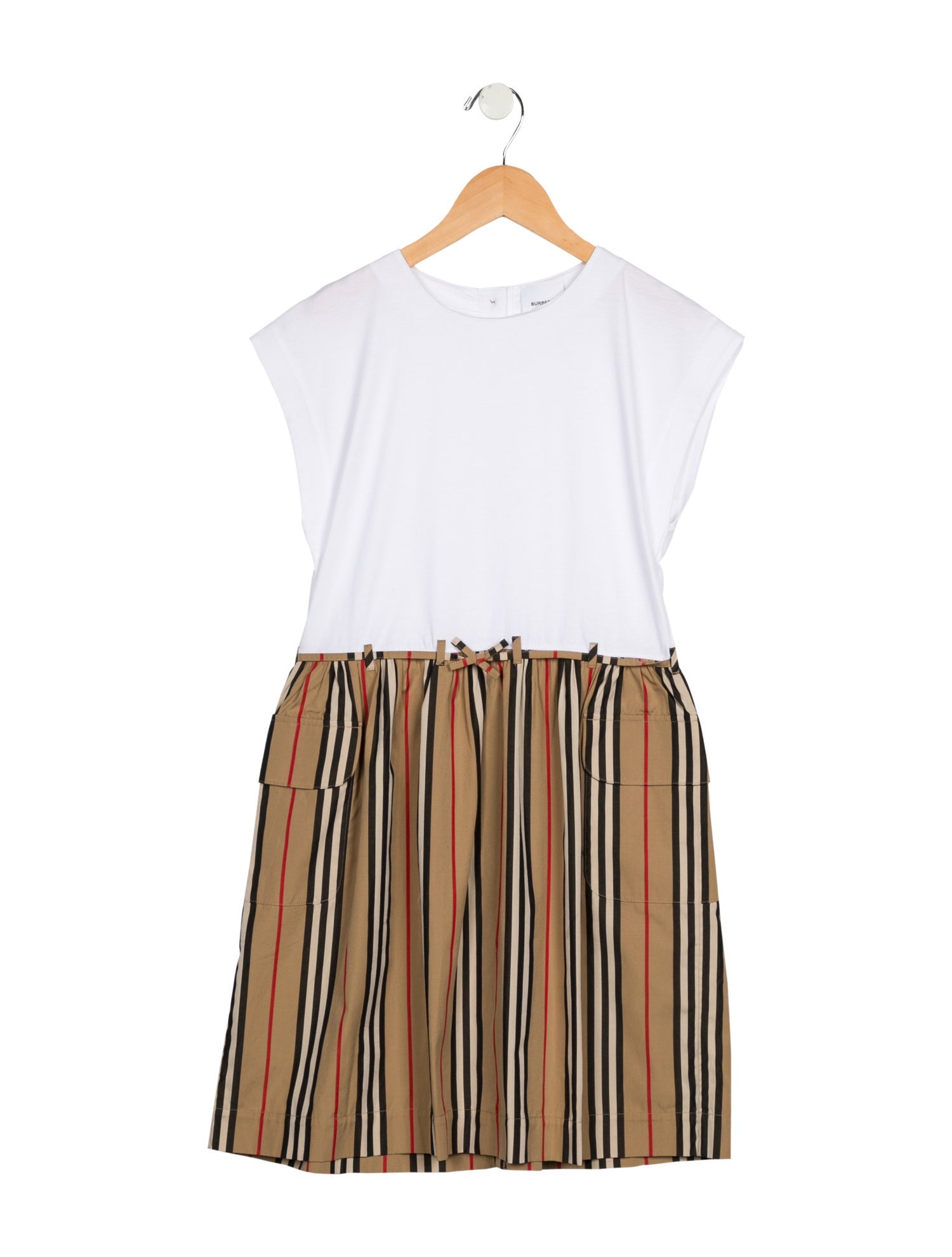 Burberry kid girls' neutral multicolored dress