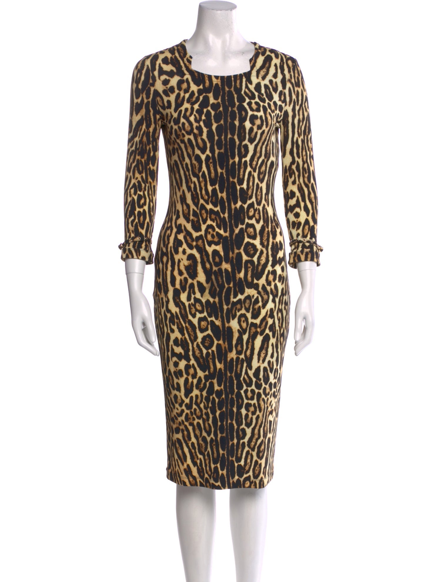Burberry Animal Print Midi Length Dress