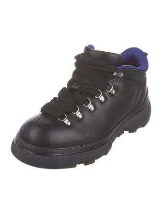 Burberry Leather Colorblock Pattern Sneakers