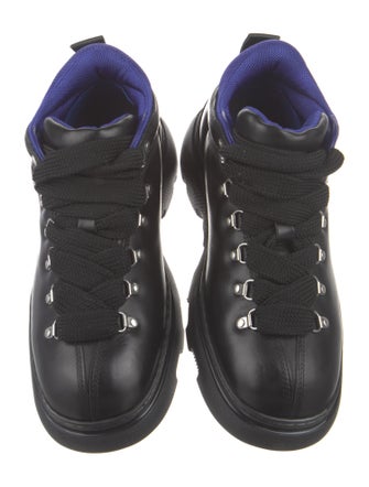 Burberry Leather Colorblock Pattern Sneakers