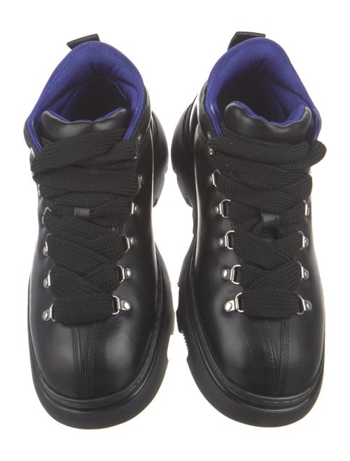 Burberry Leather Colorblock Pattern Sneakers