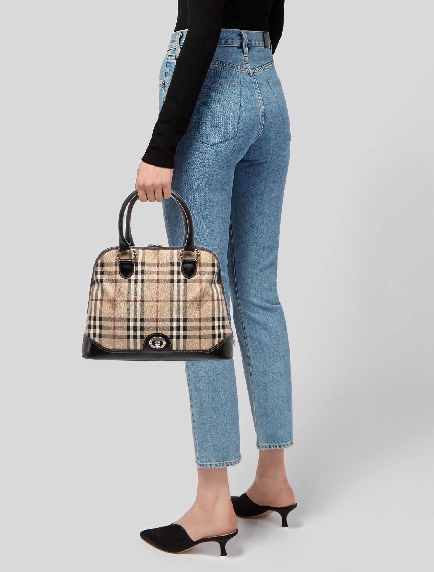 Burberry's Haymarket Check Top Handle Bag