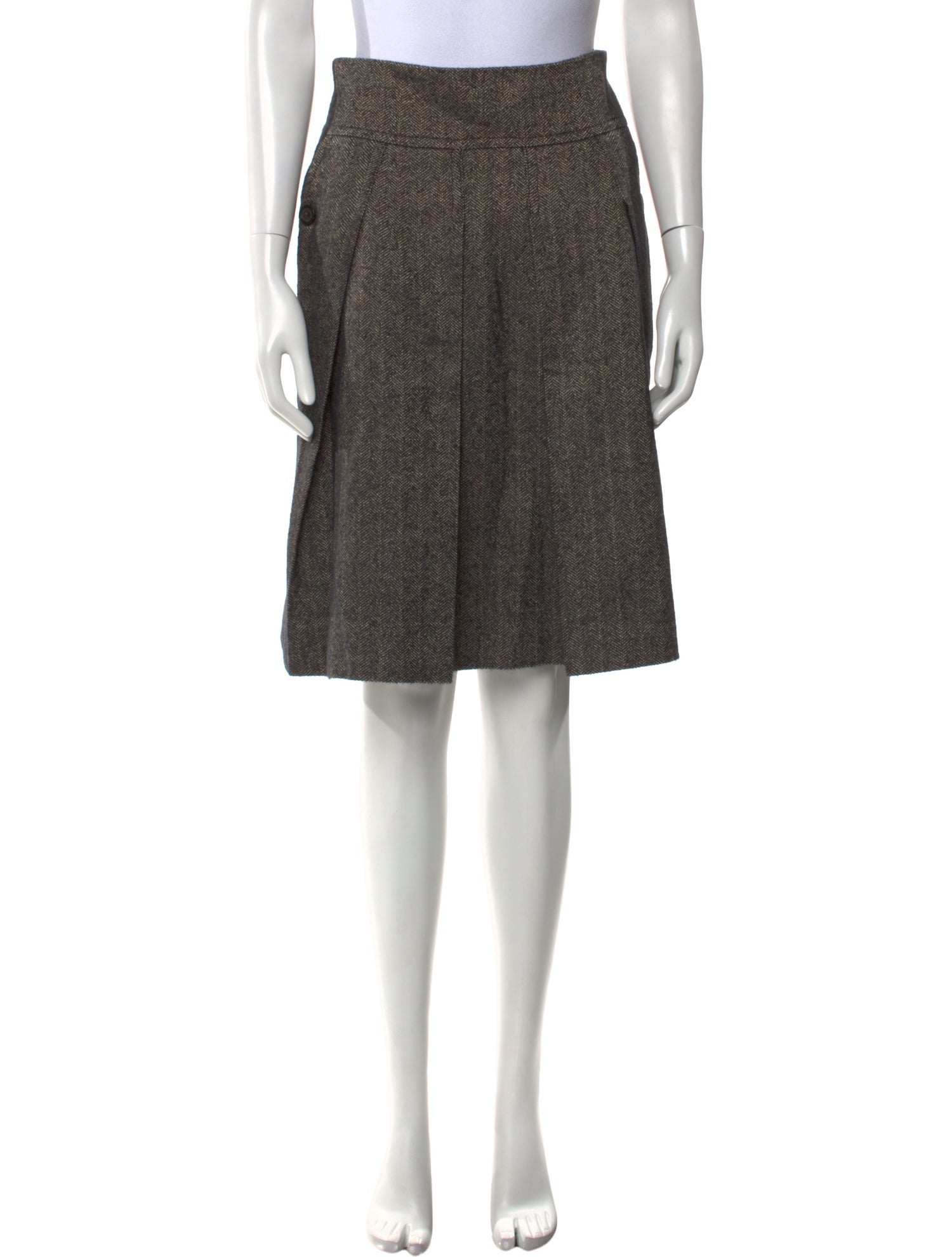 Burberry Tweed Knee-Length Skirt