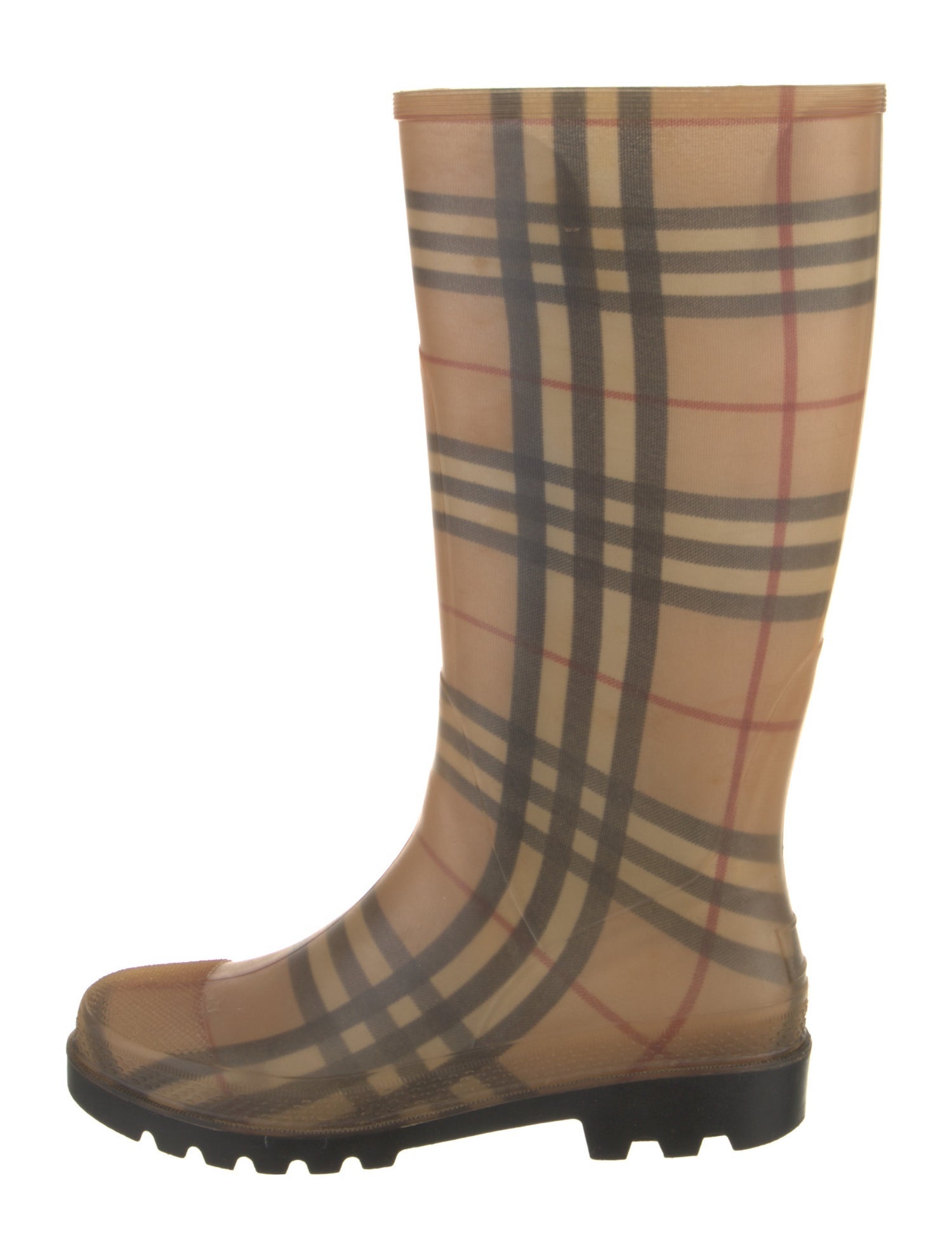 Burberry House Check Pattern Rubber Rain Boots