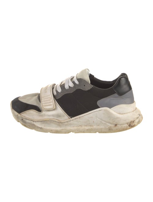 Burberry Nova Check Pattern Suede Athletic Sneakers